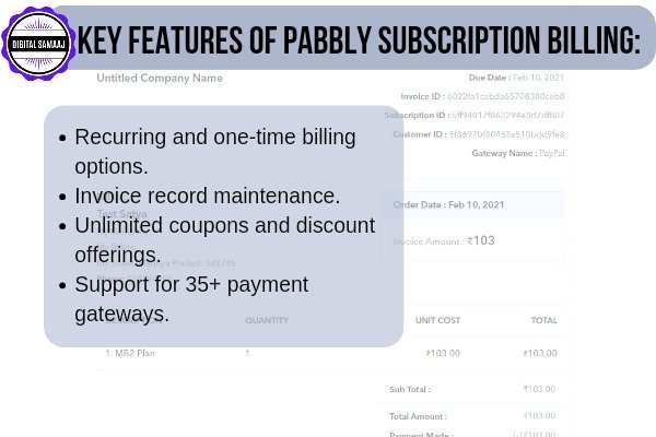 Key features of Pabbly Subscription Billing_ Recurring and one-time billing