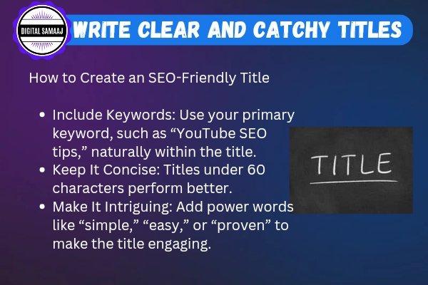 Write Clear and Catchy Titles